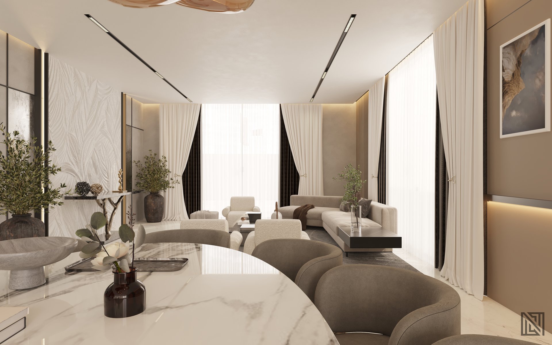 Fawad Villa — architecture, view 20 of 70, UAE. 3ds Max · Corona render by Nasmeer VM.