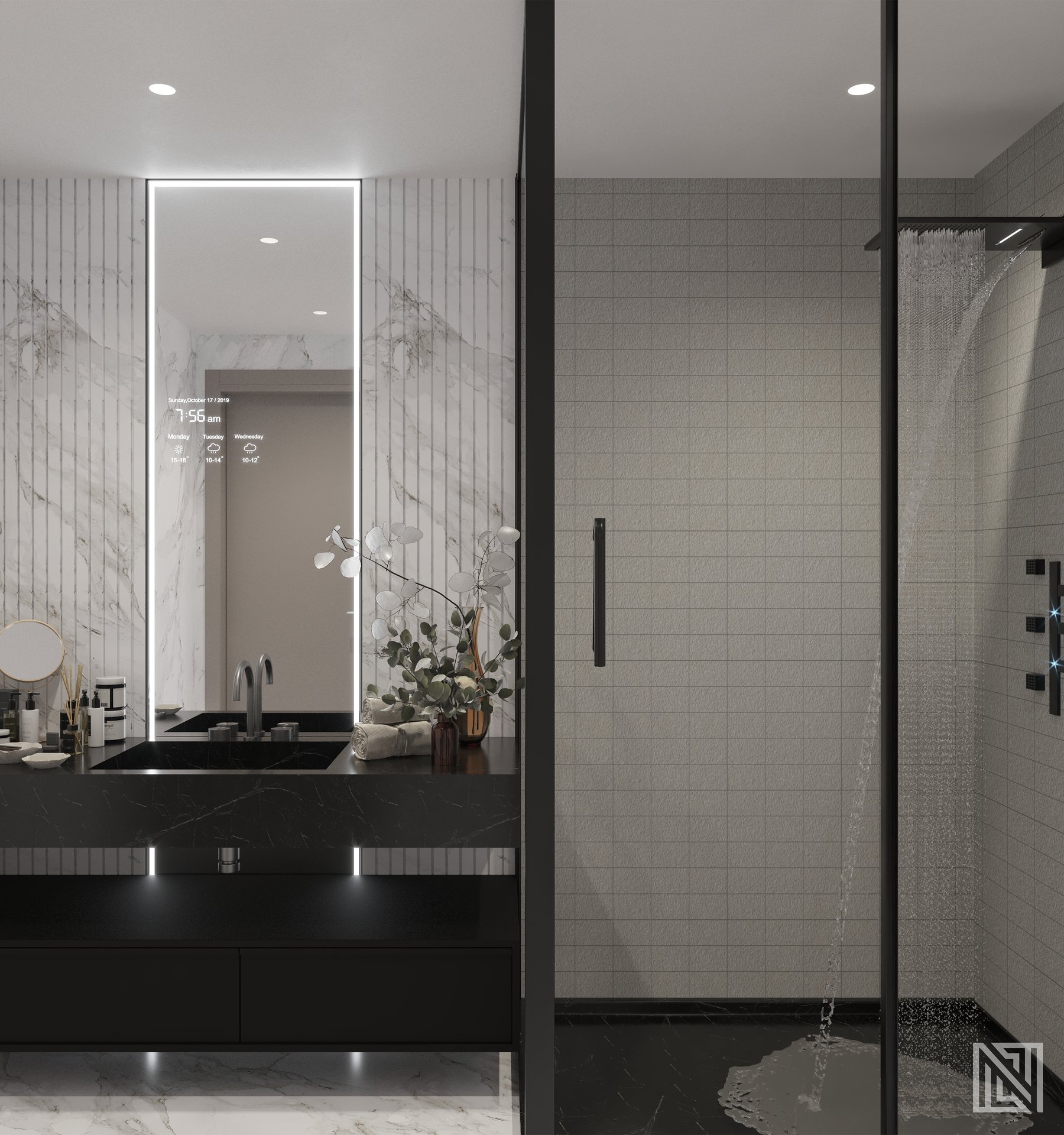 Fawad Villa — architecture, view 49 of 70, UAE. 3ds Max · Corona render by Nasmeer VM.