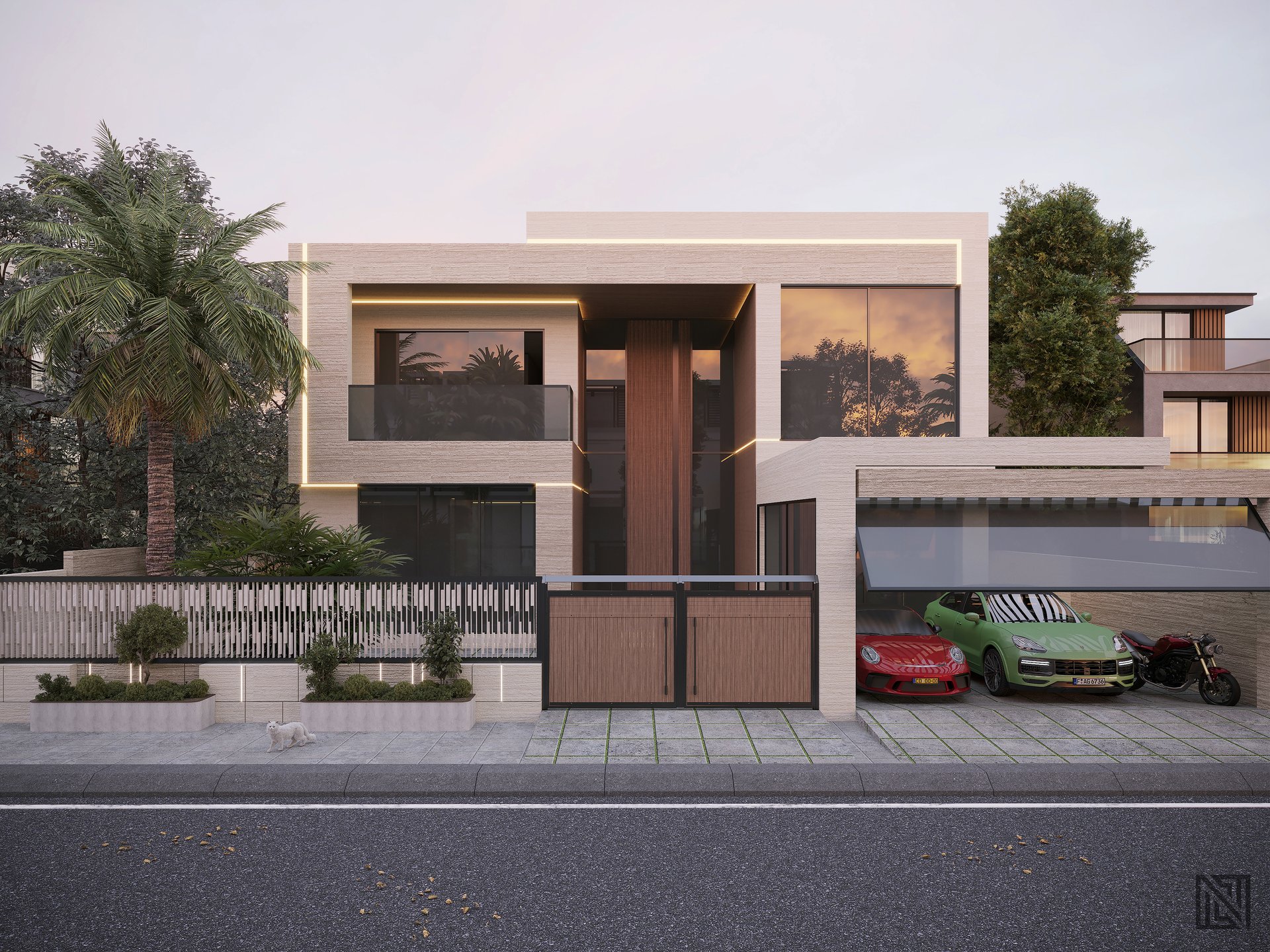 Fawad Villa — architecture, view 5 of 70, UAE. 3ds Max · Corona render by Nasmeer VM.