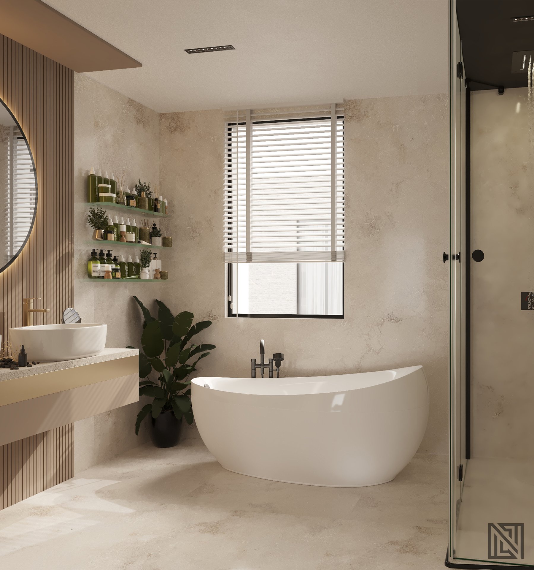 Fawad Villa — architecture, view 53 of 70, UAE. 3ds Max · Corona render by Nasmeer VM.
