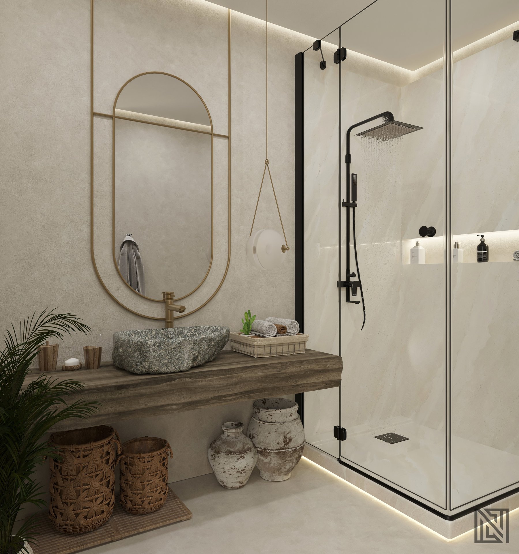 Fawad Villa — architecture, view 56 of 70, UAE. 3ds Max · Corona render by Nasmeer VM.