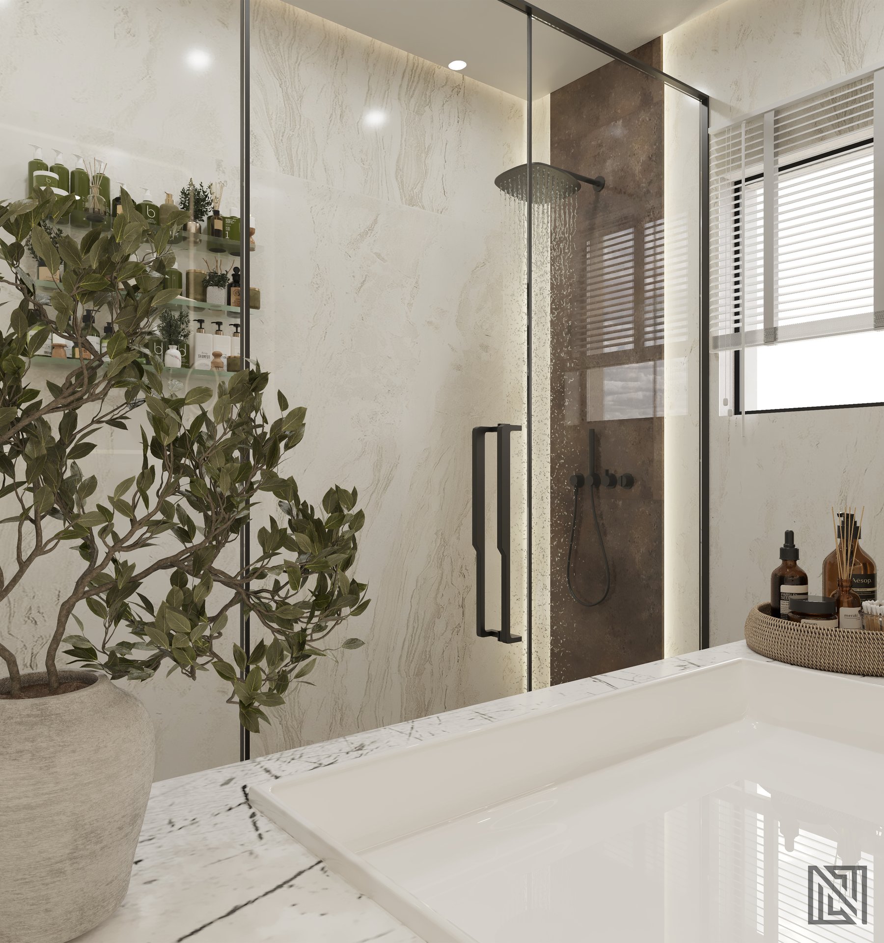 Fawad Villa — architecture, view 68 of 70, UAE. 3ds Max · Corona render by Nasmeer VM.