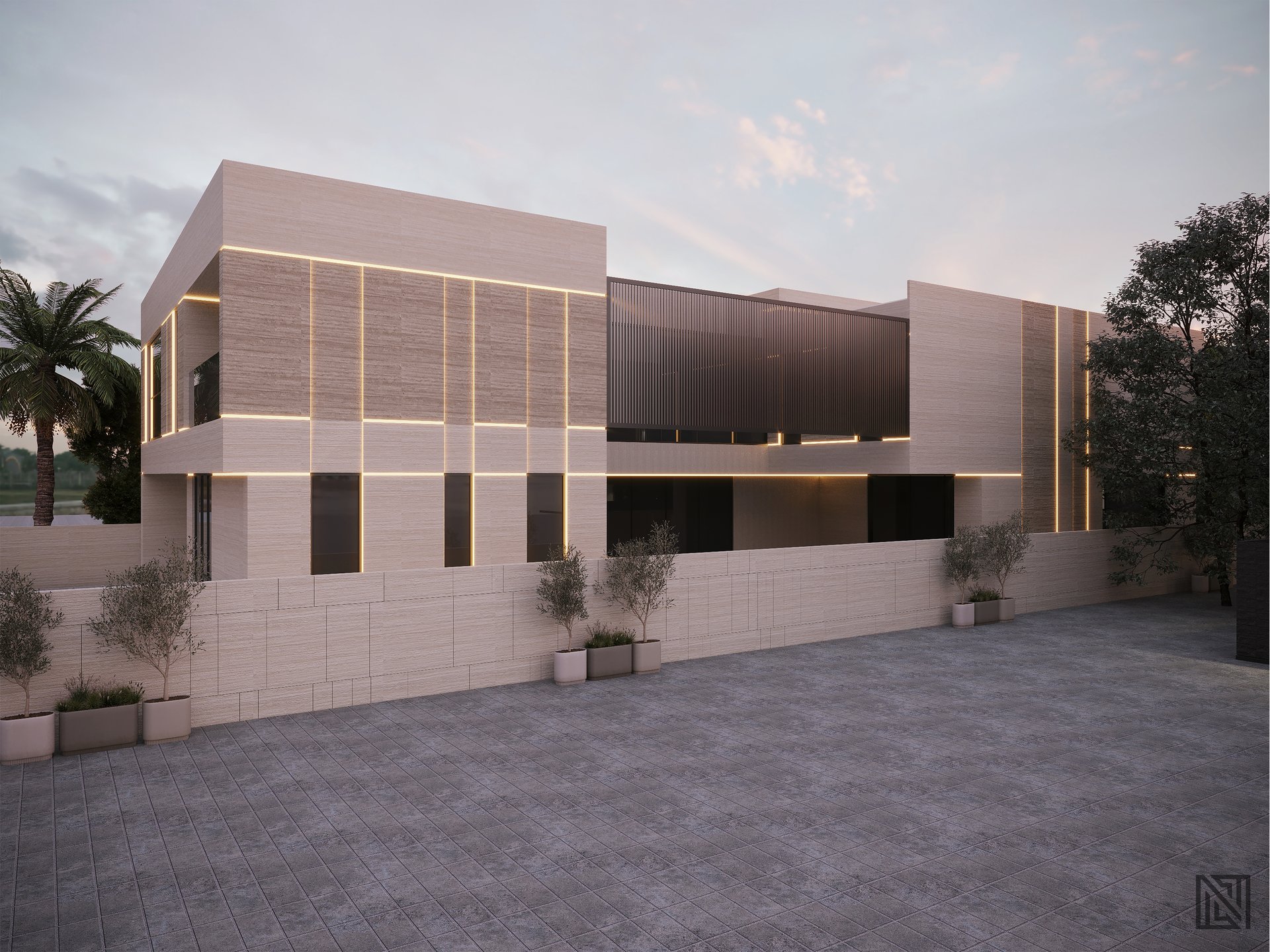 Fawad Villa — architecture, view 8 of 70, UAE. 3ds Max · Corona render by Nasmeer VM.