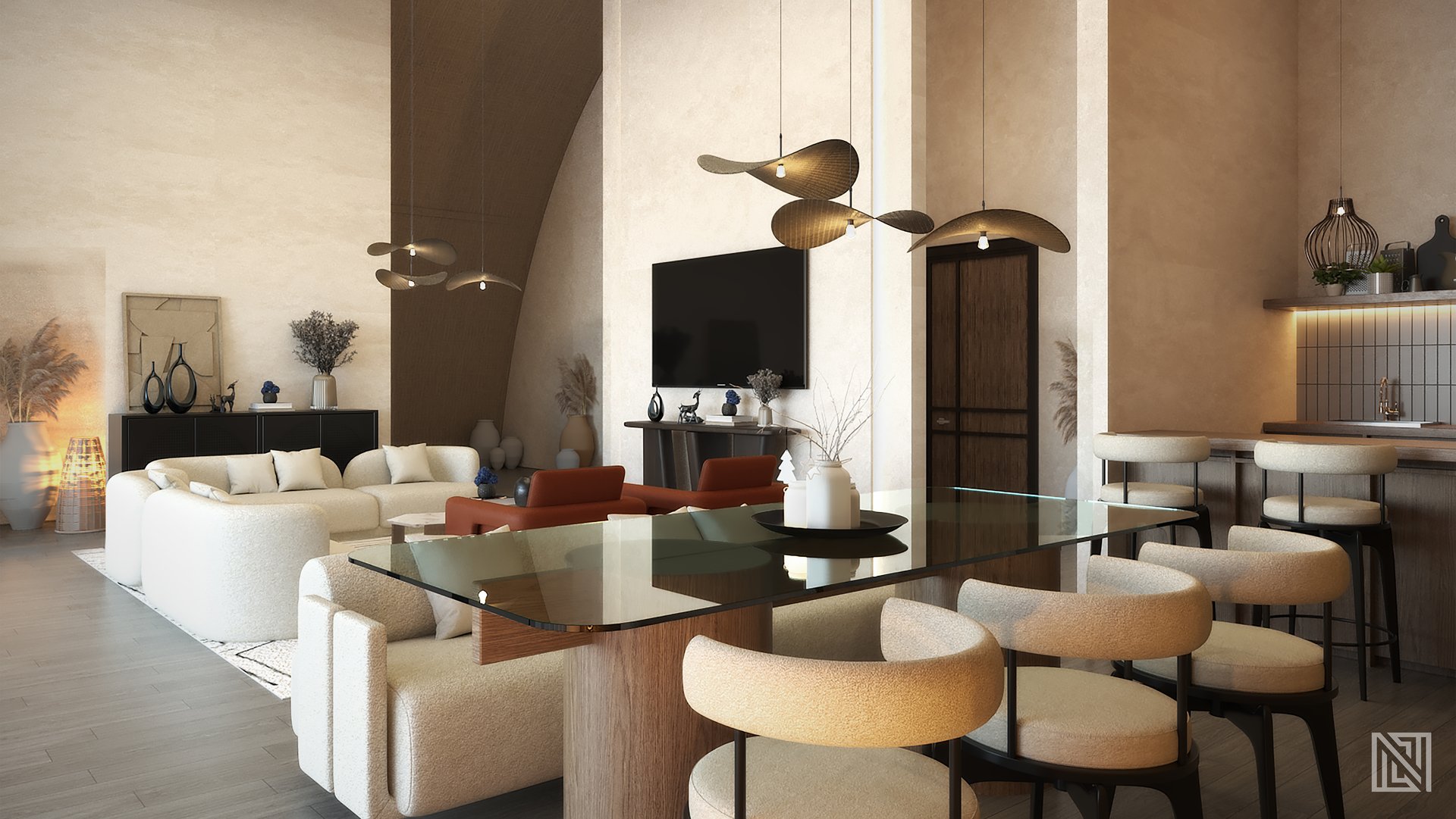 Government Villa — Interior — interior, view 3 of 7, UAE. 3ds Max · Corona render by Nasmeer VM.