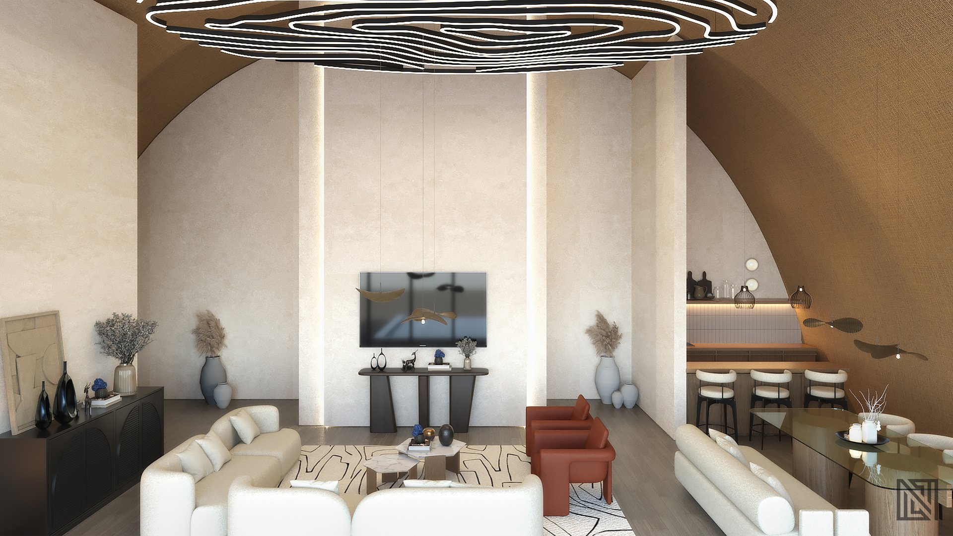 Government Villa — Interior — interior, view 4 of 7, UAE. 3ds Max · Corona render by Nasmeer VM.