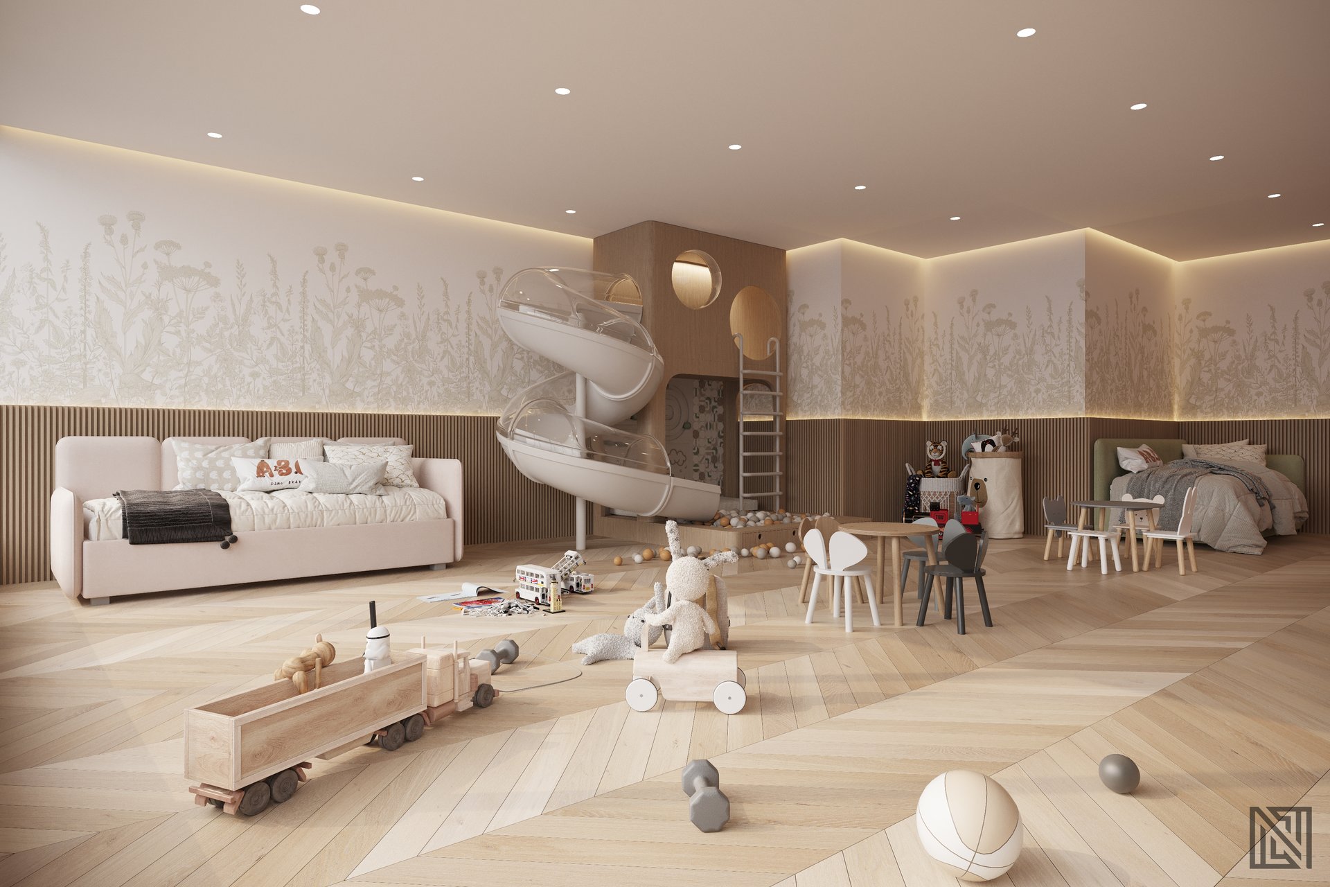 Kids Play Area — interior, view 2 of 2, UAE. 3ds Max · Corona render by Nasmeer VM.