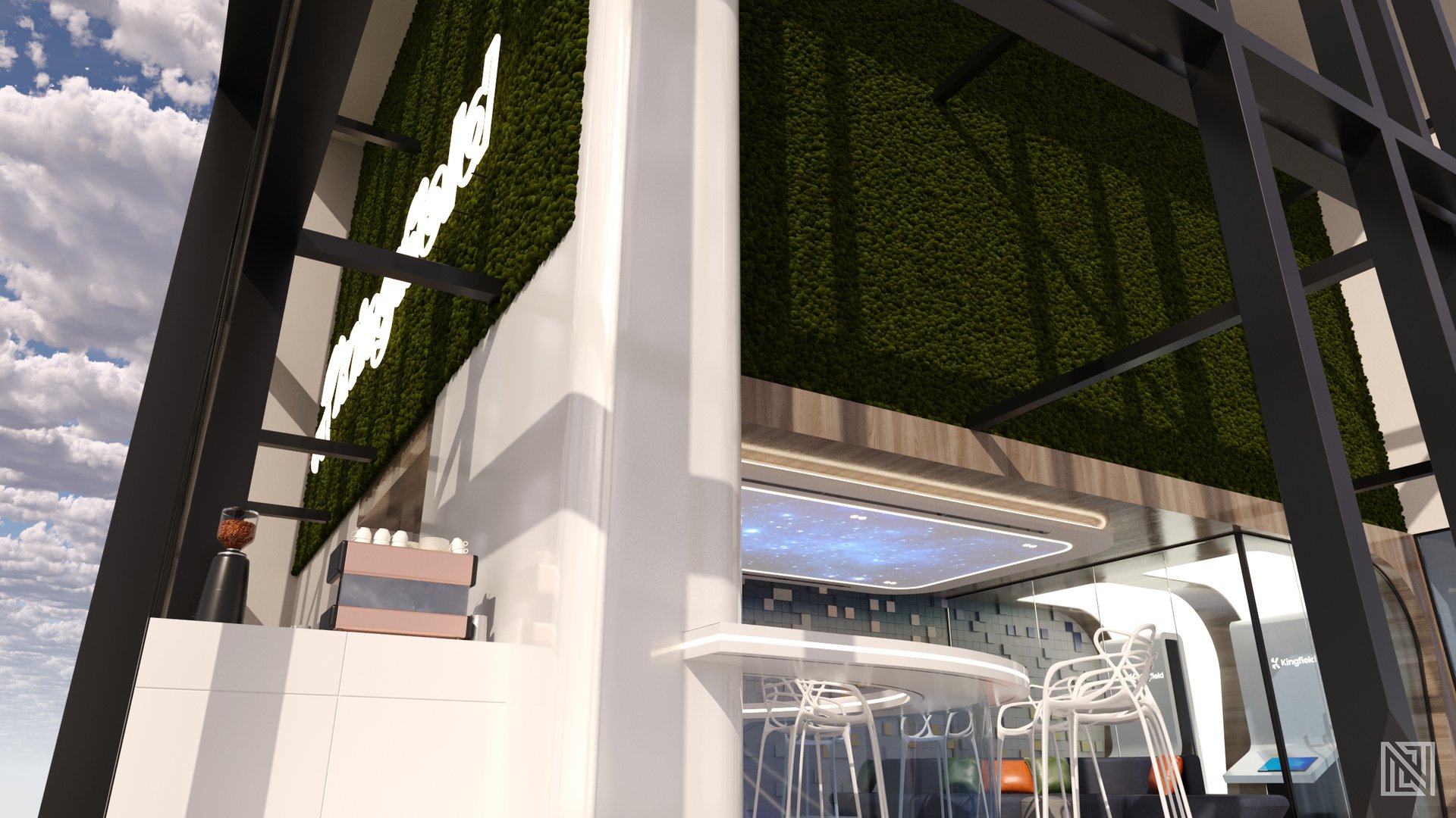Kingfield Office — commercial, view 7 of 10, UAE. 3ds Max · Corona render by Nasmeer VM.