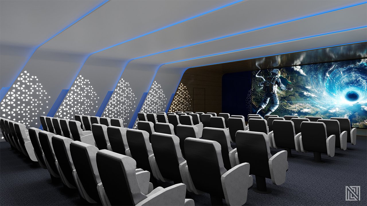 Mini Theatre — interior, view 2 of 6, UAE. 3ds Max · Corona render by Nasmeer VM.