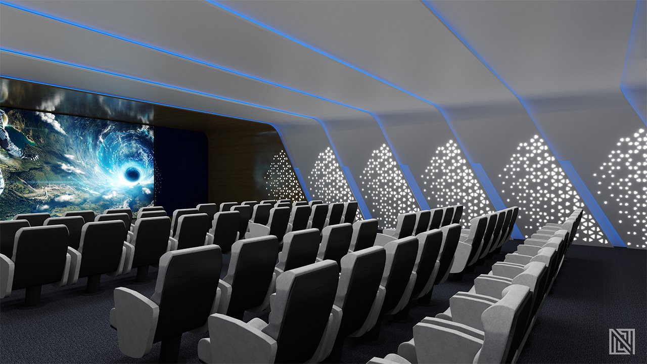 Mini Theatre — interior, view 3 of 6, UAE. 3ds Max · Corona render by Nasmeer VM.