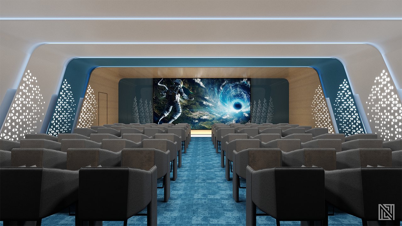 Mini Theatre — interior, view 5 of 6, UAE. 3ds Max · Corona render by Nasmeer VM.