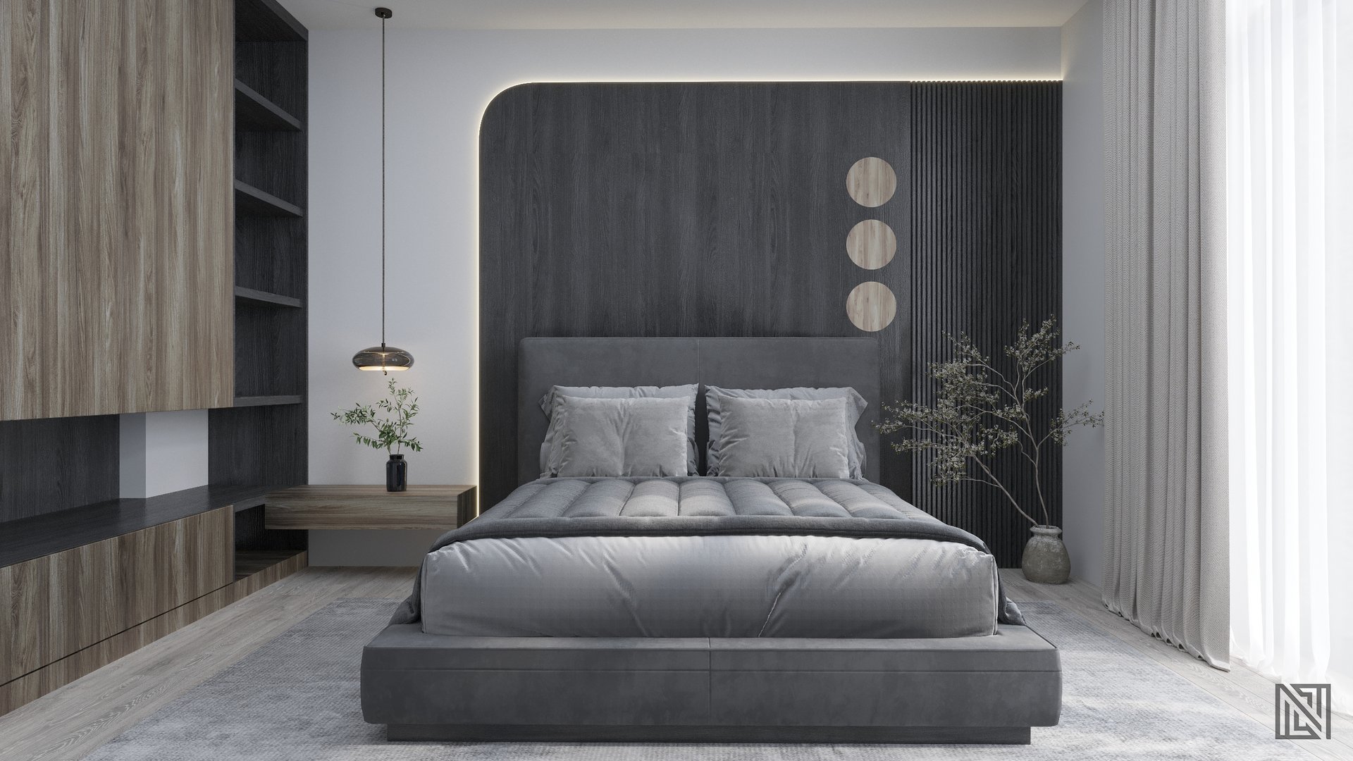 Minimal Apartment — interior, view 7 of 7, UAE. 3ds Max · Corona render by Nasmeer VM.