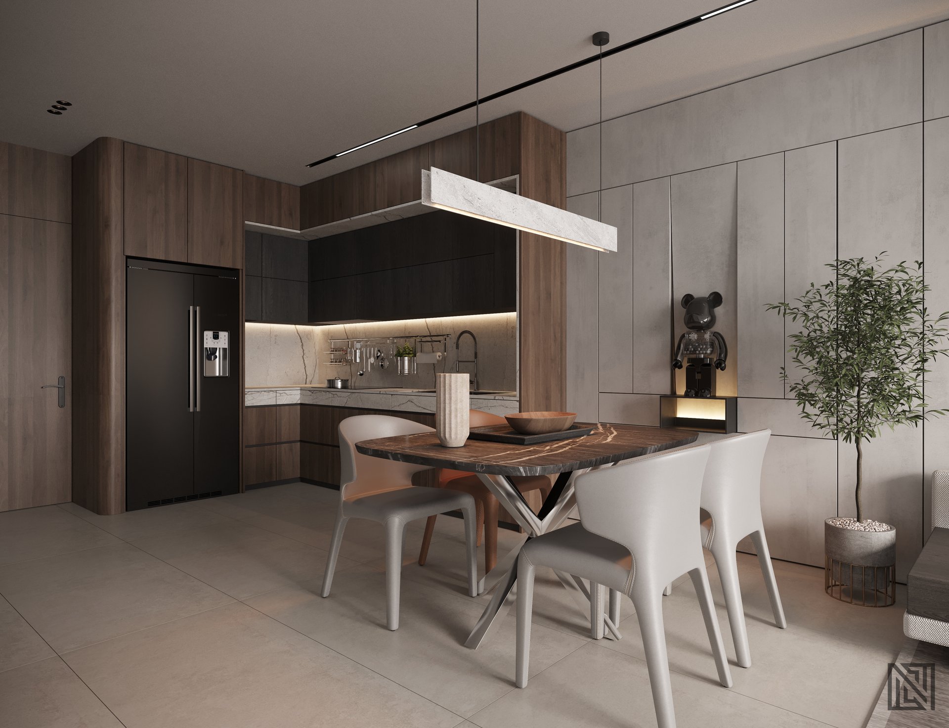 Modern Apartment — Interior — interior, view 4 of 6, UAE. 3ds Max · Corona render by Nasmeer VM.