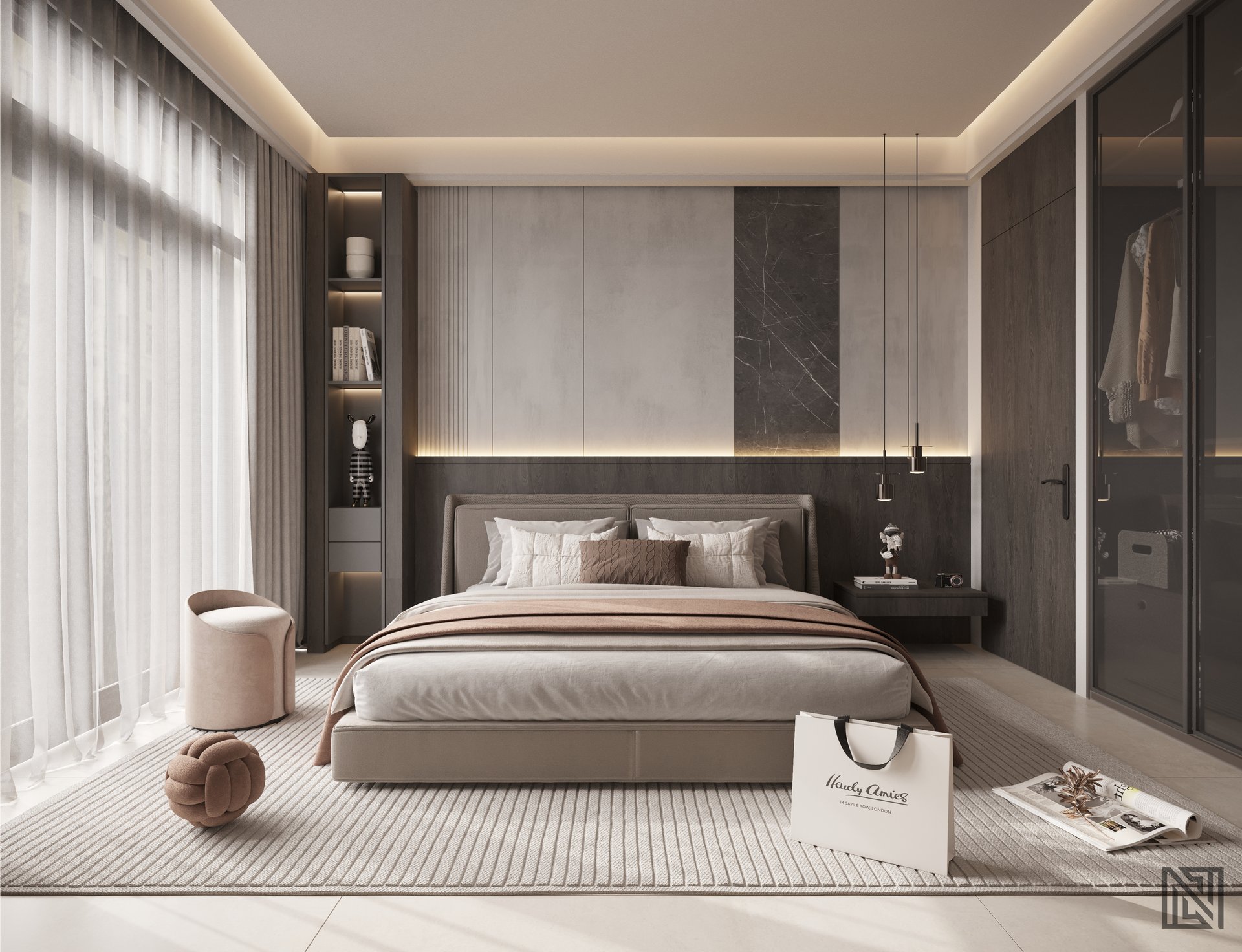 Modern Apartment — Interior — interior, view 5 of 6, UAE. 3ds Max · Corona render by Nasmeer VM.