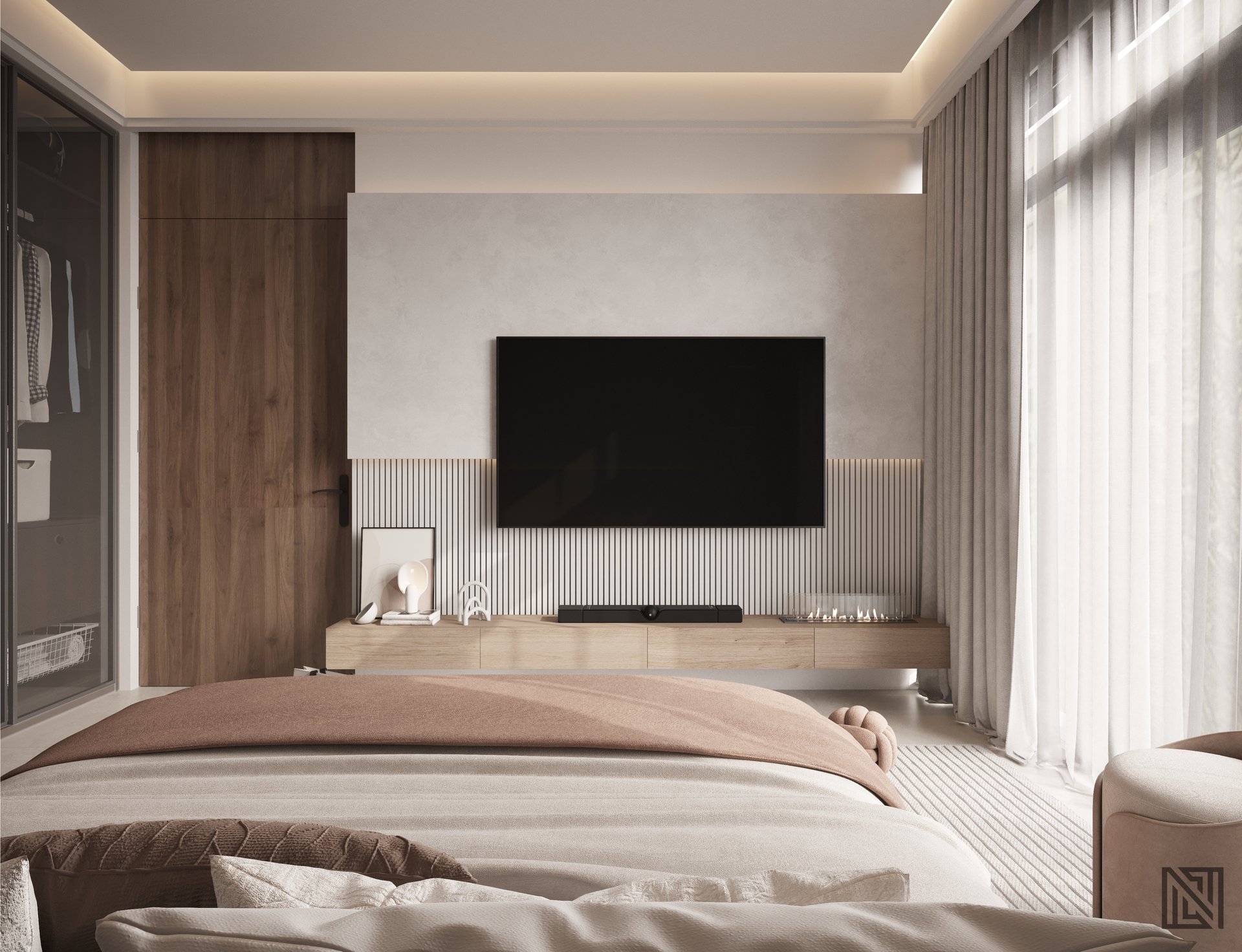 Modern Apartment — Interior — interior, view 6 of 6, UAE. 3ds Max · Corona render by Nasmeer VM.