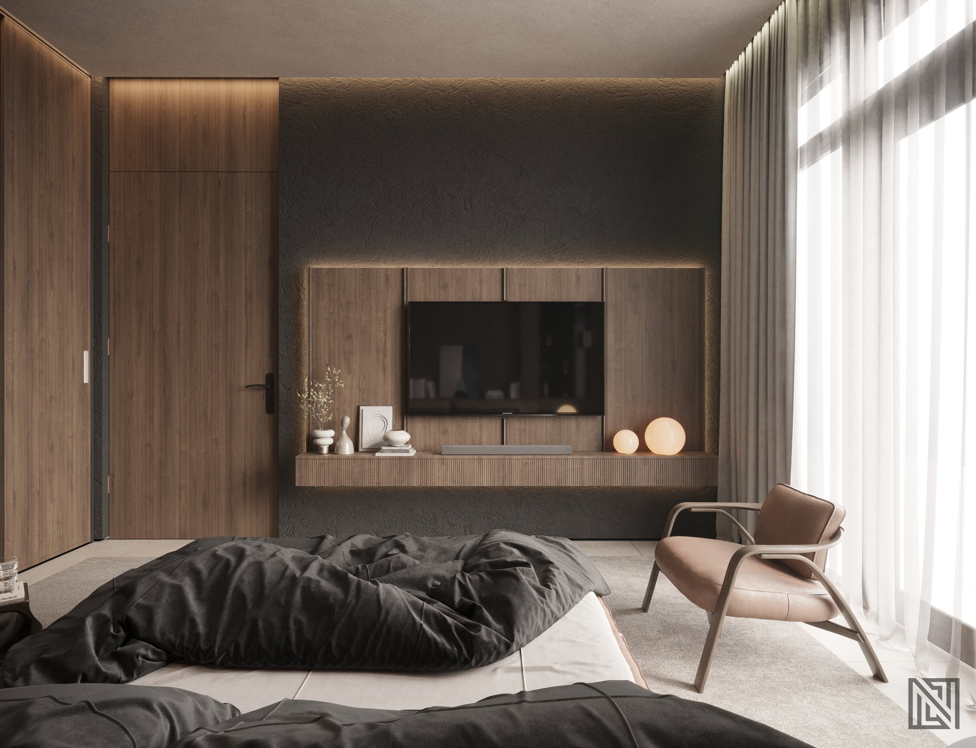 Modern Apartment — interior, view 6 of 8, UAE. 3ds Max · Corona render by Nasmeer VM.