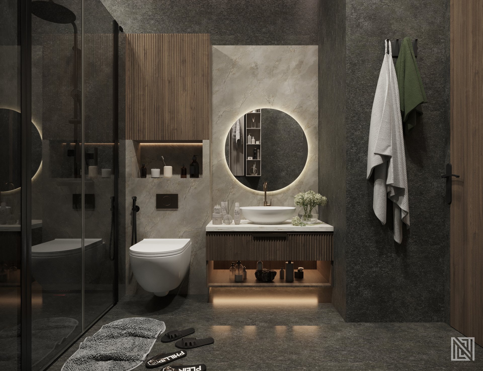 Modern Apartment — interior, view 7 of 8, UAE. 3ds Max · Corona render by Nasmeer VM.
