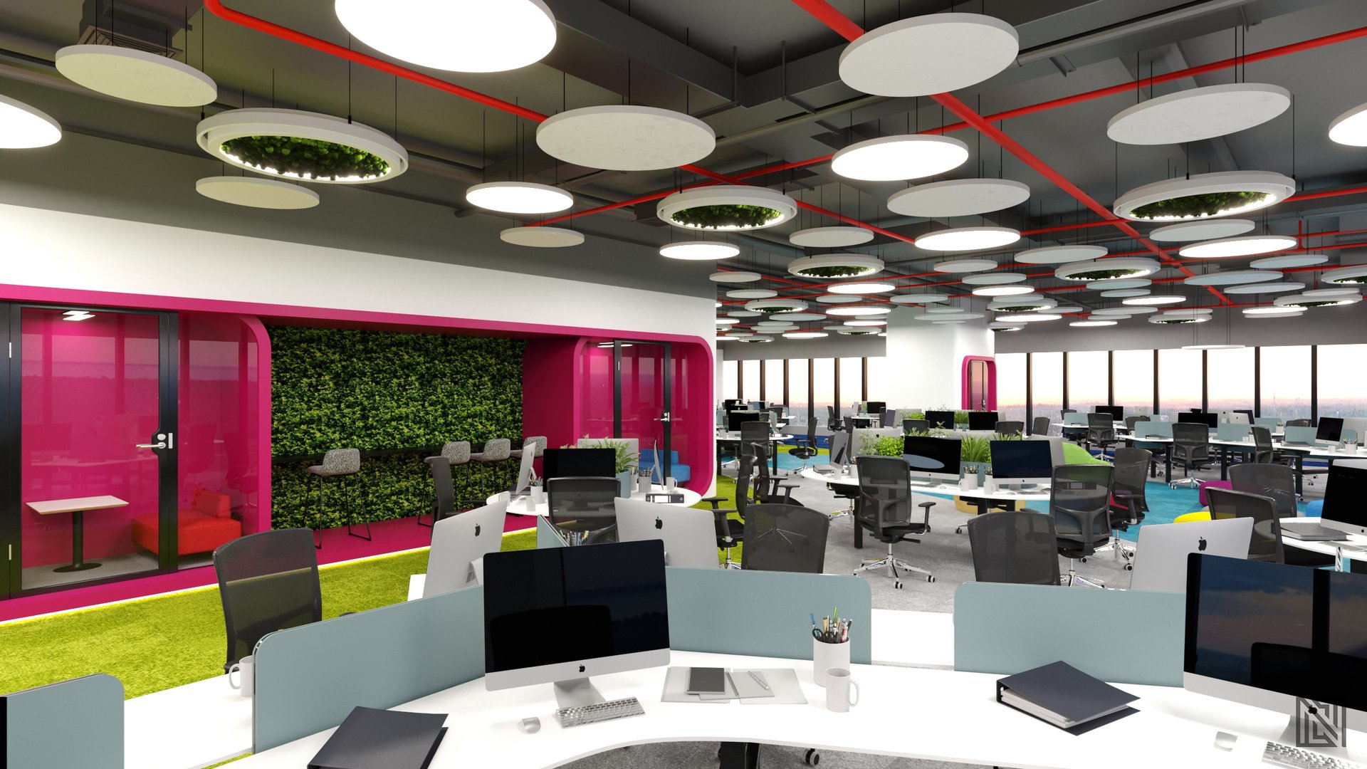 Modern Office — commercial, view 2 of 11, UAE. 3ds Max · Corona render by Nasmeer VM.