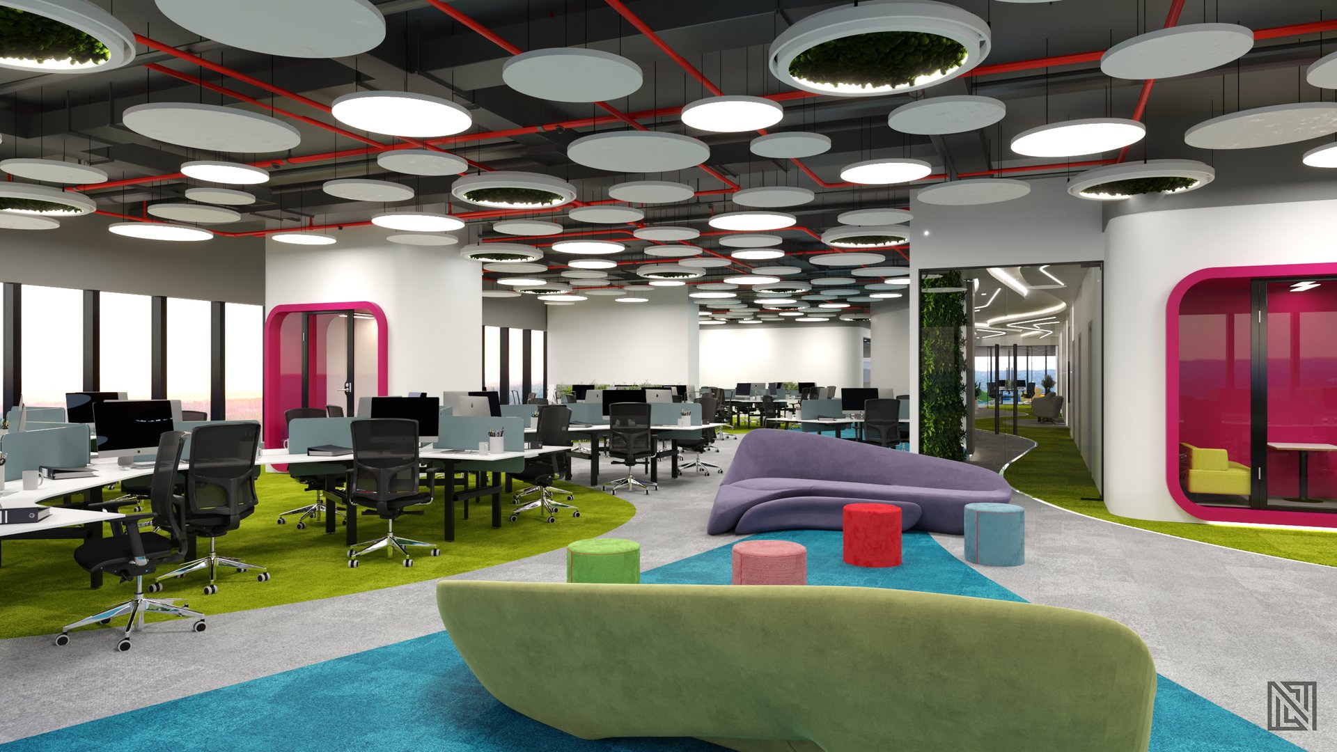 Modern Office — commercial, view 4 of 11, UAE. 3ds Max · Corona render by Nasmeer VM.