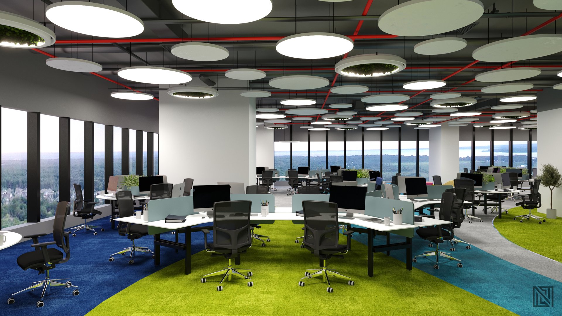 Modern Office — commercial, view 5 of 11, UAE. 3ds Max · Corona render by Nasmeer VM.