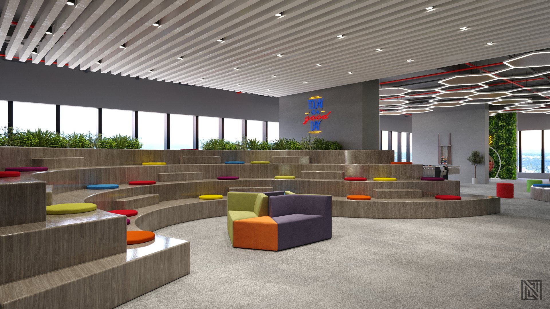 Modern Office — commercial, view 6 of 11, UAE. 3ds Max · Corona render by Nasmeer VM.
