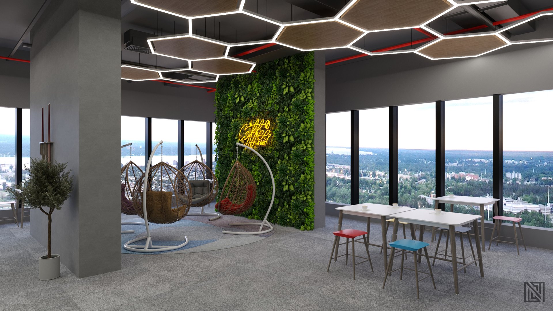 Modern Office — commercial, view 9 of 11, UAE. 3ds Max · Corona render by Nasmeer VM.
