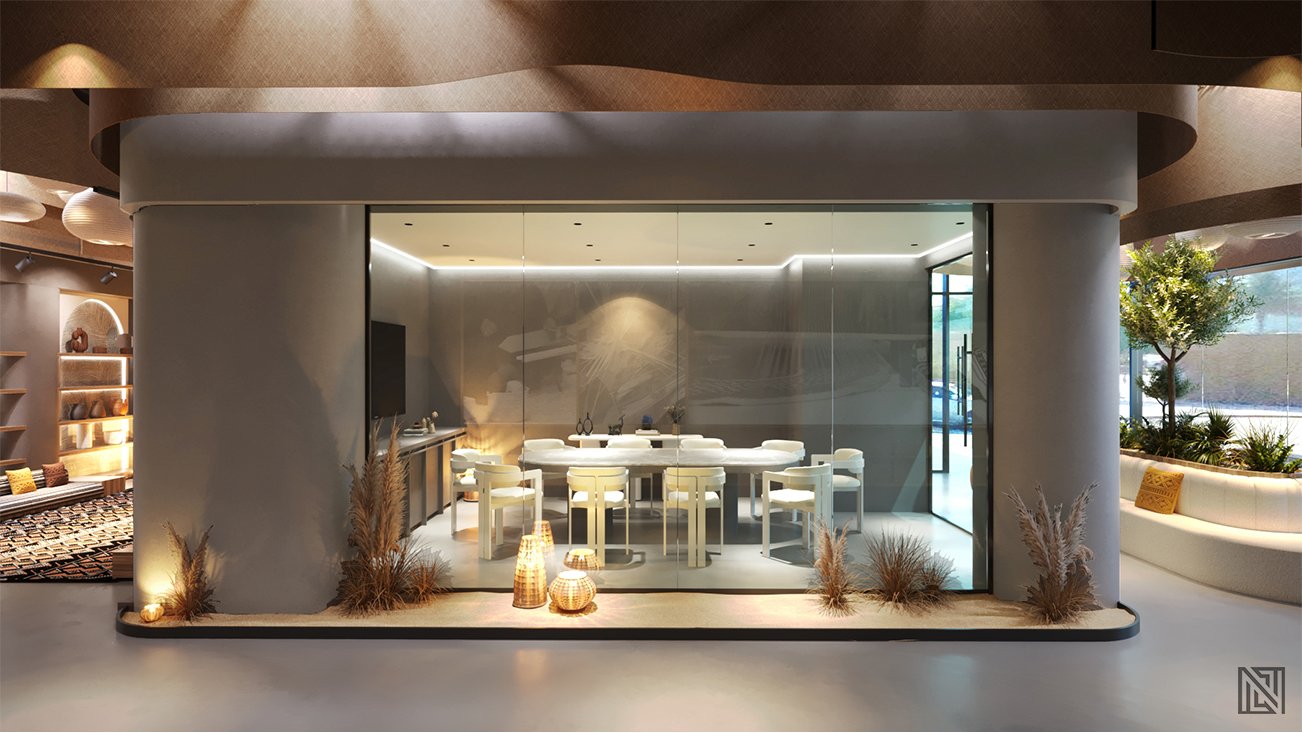 Organic Café — interior, view 11 of 16, UAE. 3ds Max · Corona render by Nasmeer VM.