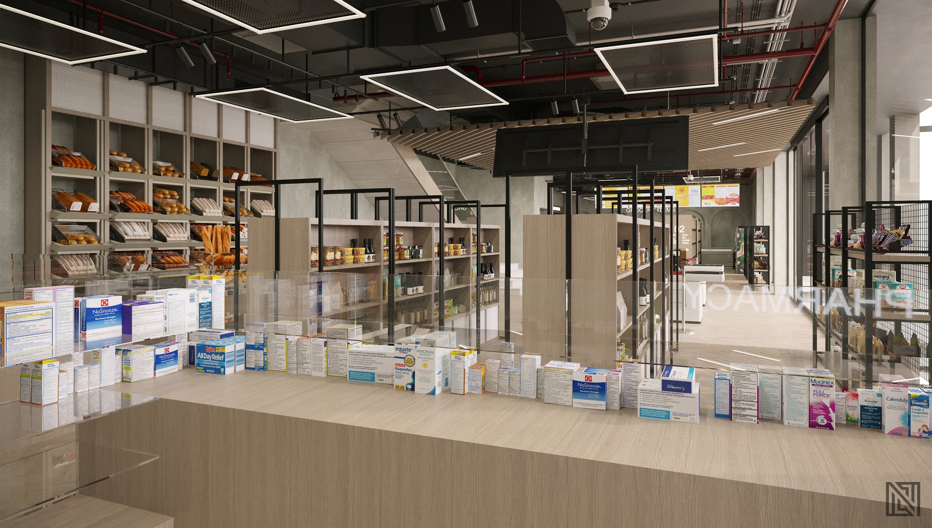 Supermarket Design — commercial, view 11 of 19, UAE. 3ds Max · Corona render by Nasmeer VM.