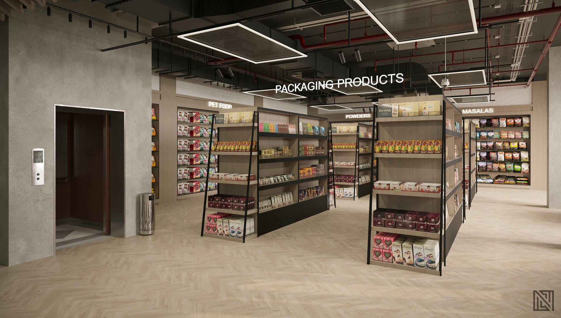 Supermarket Design — commercial, view 15 of 19, UAE. 3ds Max · Corona render by Nasmeer VM.