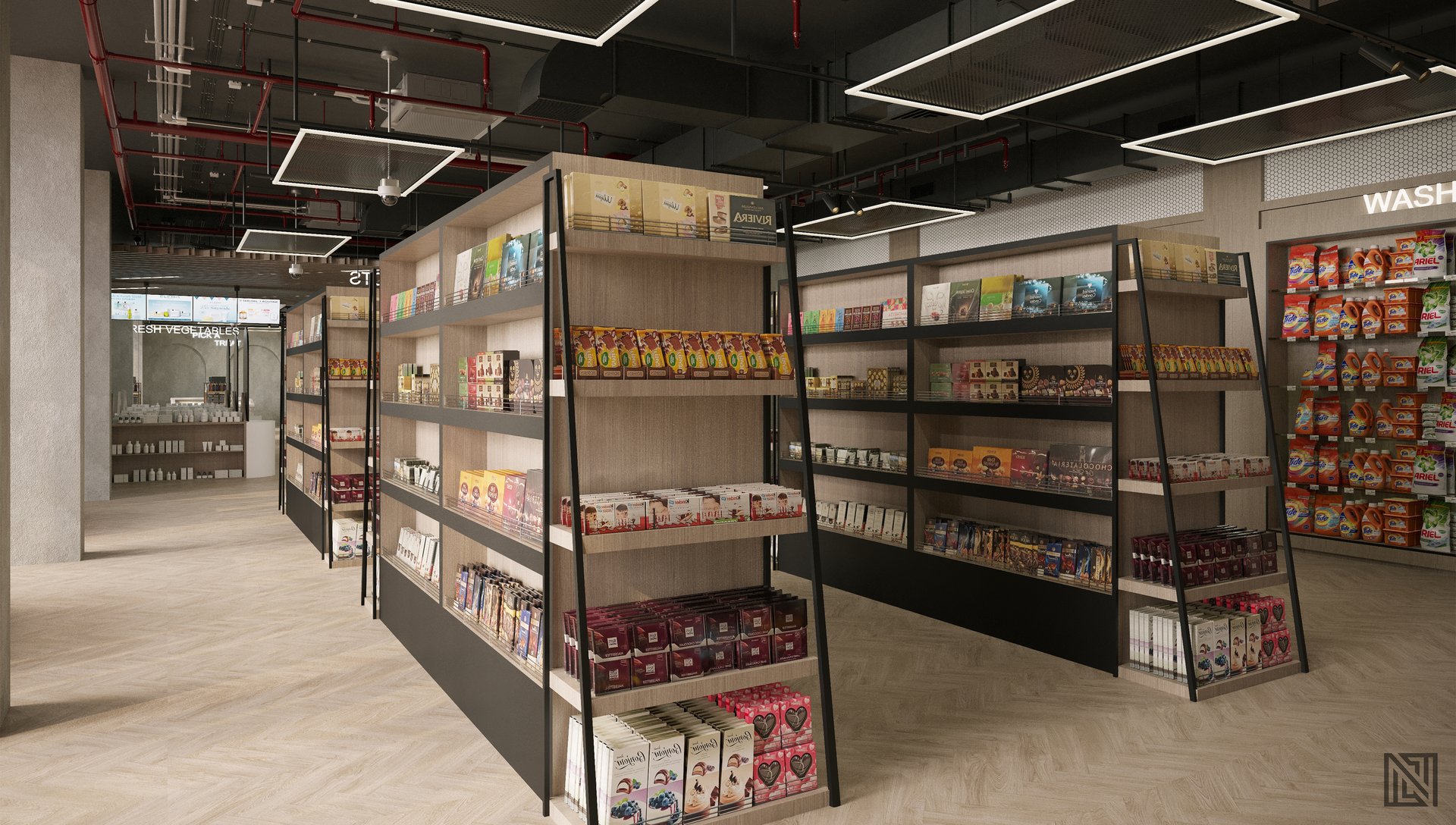 Supermarket Design — commercial, view 17 of 19, UAE. 3ds Max · Corona render by Nasmeer VM.
