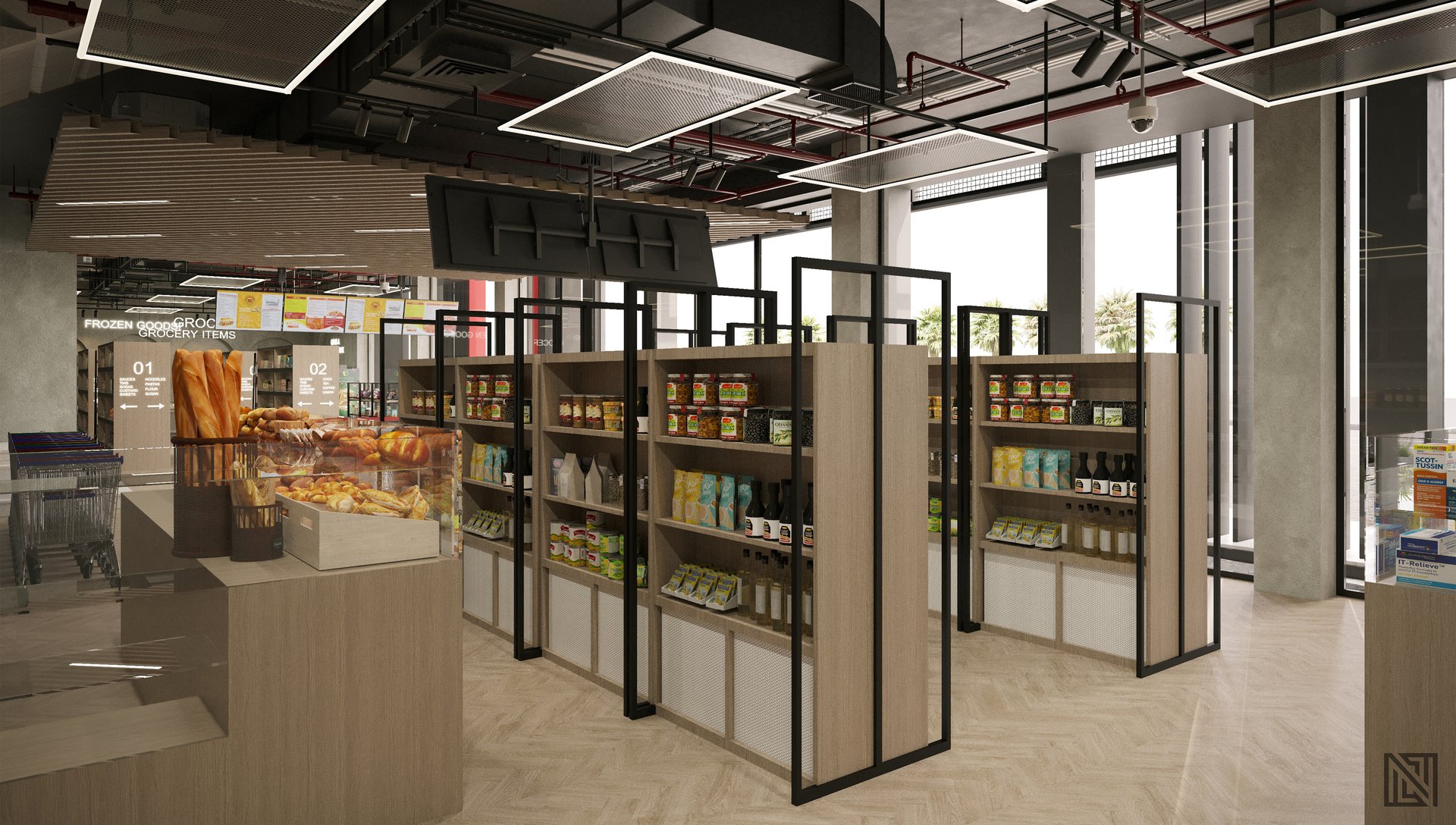Supermarket Design — commercial, view 5 of 19, UAE. 3ds Max · Corona render by Nasmeer VM.