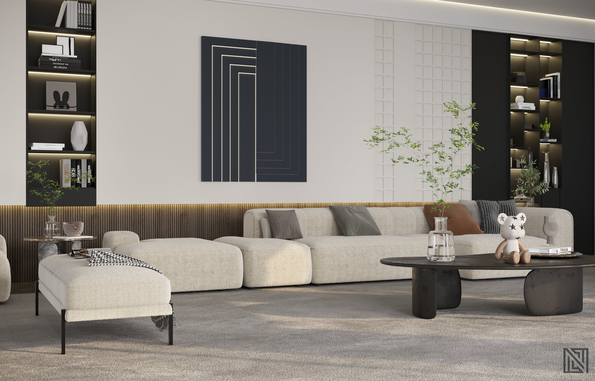Villa Majlis — interior, view 3 of 8, UAE. 3ds Max · Corona render by Nasmeer VM.