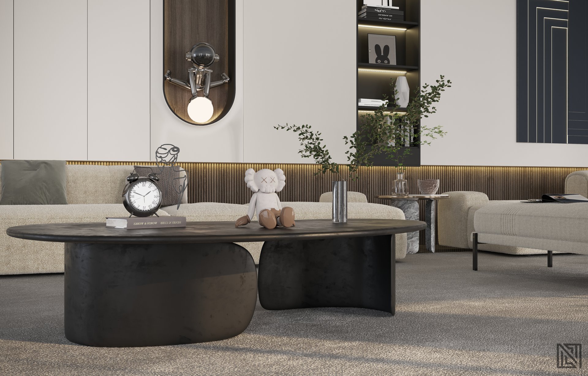 Villa Majlis — interior, view 5 of 8, UAE. 3ds Max · Corona render by Nasmeer VM.