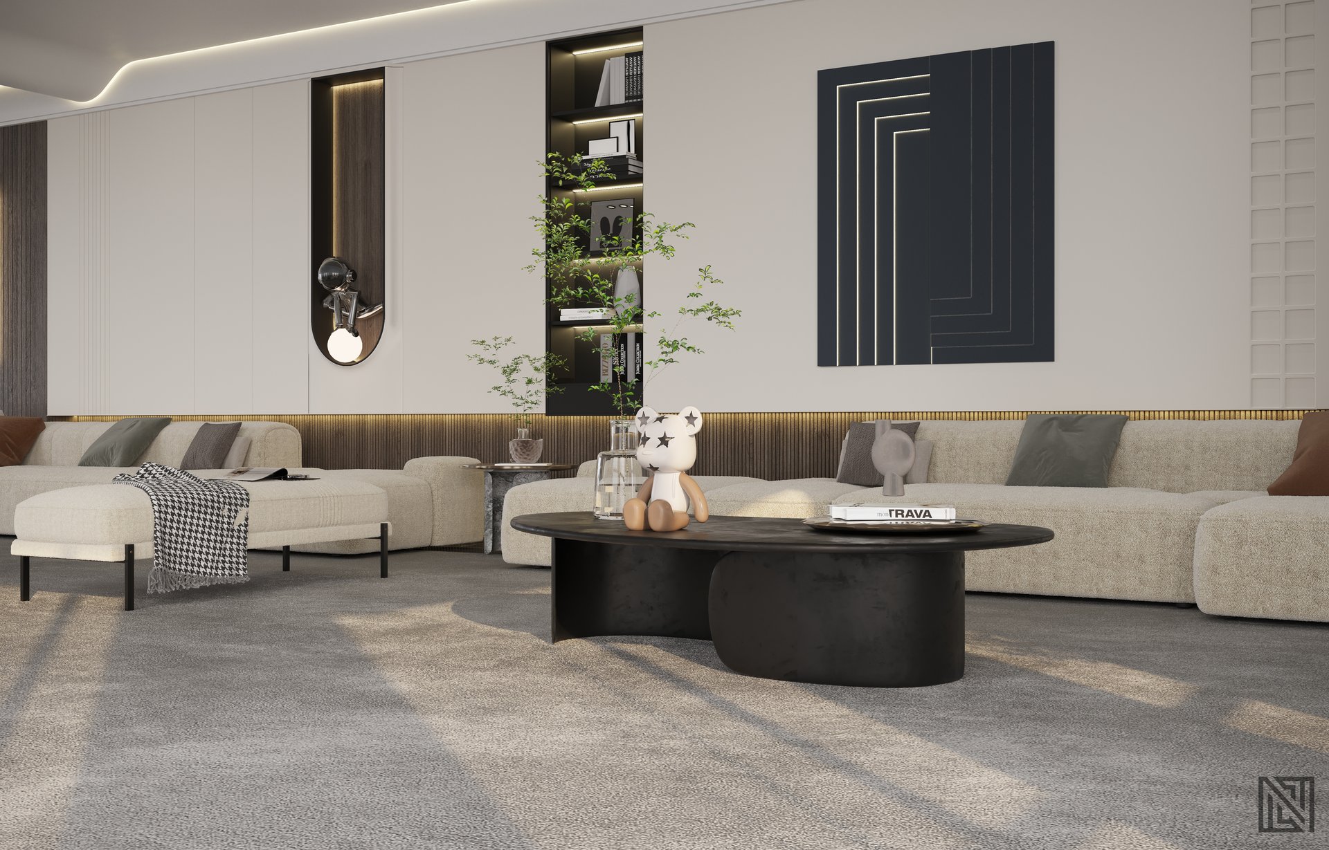 Villa Majlis — interior, view 7 of 8, UAE. 3ds Max · Corona render by Nasmeer VM.